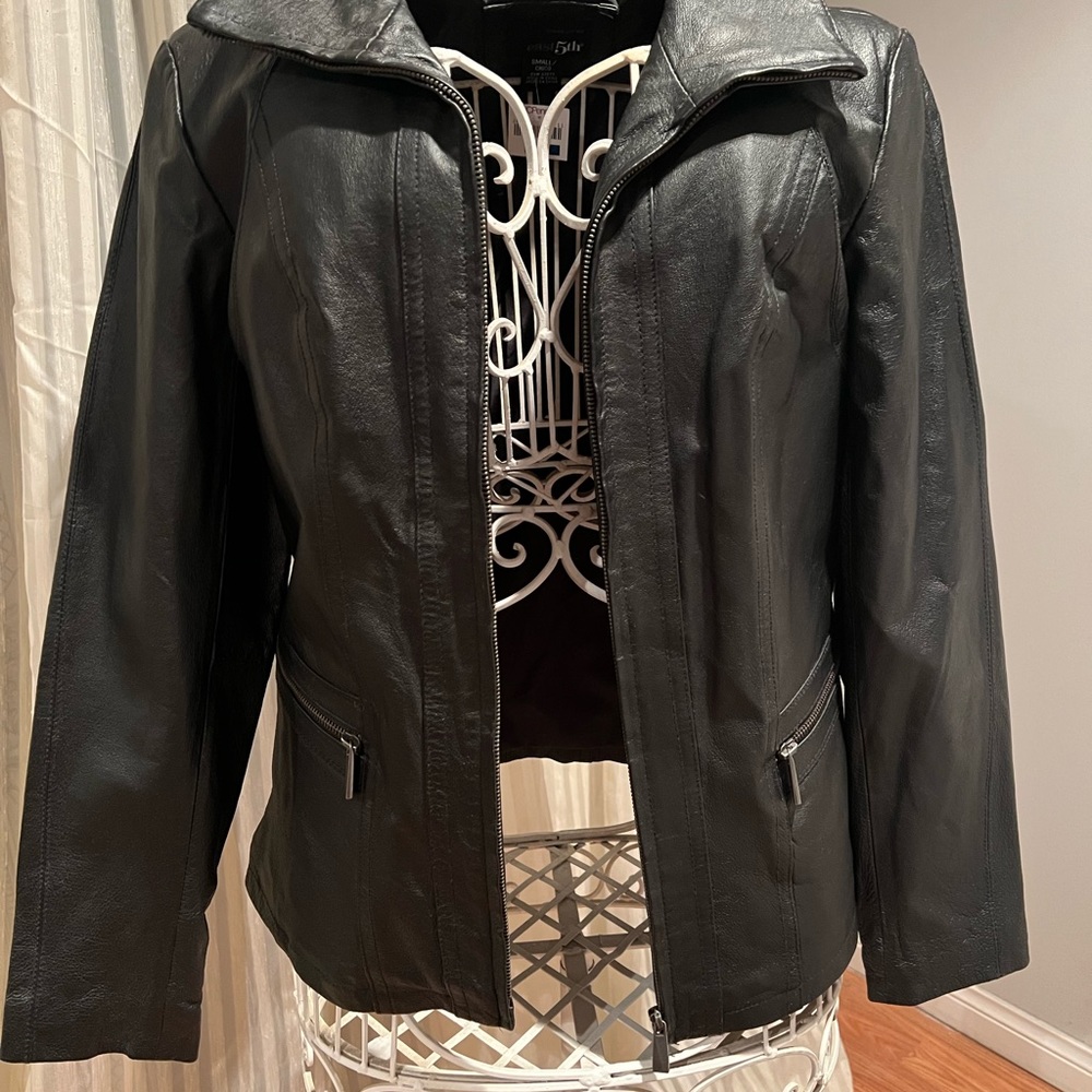leather jacket never been worn with tags attached